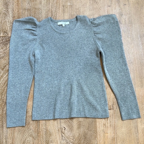 Joe's Puff Shoulder Ribbed Sweater L - Picture 7 of 7